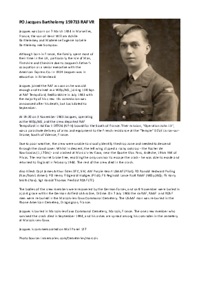 A preview of a PDF biography for Barthélemy, Jacques